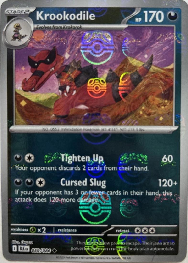 Black Bolt Krookodile [Master-Ball] Pokémon card